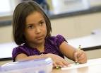 First grader Jamie Hunt starts