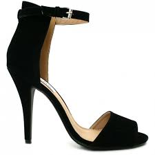Black Suede Style Peep Toe Shoes | Buy Black Suede Style Peep Toe ...