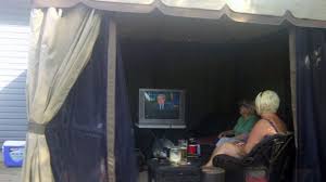 Fred Keough of Sydney, N.S. says he and his wife often watch CTV News in the gazebo on their back deck. - image