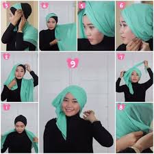 Contoh Tutorial Hijab Segi Empat Kreasi Terbaru