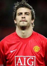 Gerard Piqué durante su etapa en el Manchester United