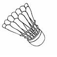Badminton coloring page