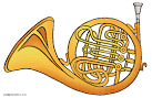 Free Music Clip Art by Phillip Martin, French Horn