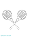 Badminton coloring page