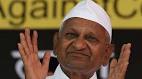 Anna protests against Land Acquisition Bill, lashes out at Modi.