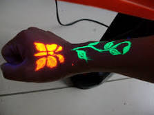 Airbrush Blacklight Body Painting
