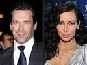 Jon Hamm and Kim Kardashian