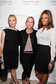 (L-R) Actress Kelly Rutherford, designer Lisa Axelson (L) and Kelly Bensimon pose backstage after the Ann Taylor See Now, Wear Now runway show at The New ... - Ann+Taylor+See+Now+Wear+Now+Runway+Show+FQE-bkDgKGil