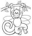 Monkey coloring page