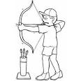 Archery coloring page