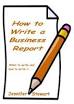 how to write a business reporyt