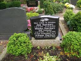 Grabstein von Jan Harders (08.05.1891-20.11.1965), Friedhof Ihrenerfeld. Häufige Nachnamen auf diesem Friedhof: