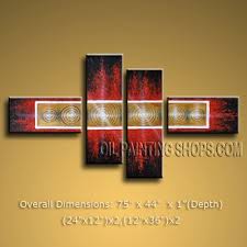 Beautiful Large 4 Panels Wall Art for Living Room Modern Art ...