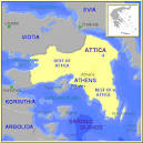 Map of Attica Greece