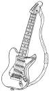 Guitar coloring page