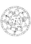 Egyptian signs mandala - COUNTRIES mandalas