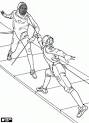 Fencing coloring page