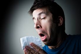 Sneezing man