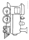 Train coloring page