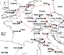 Magellan's Log: Grand Tour of Europe Map