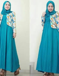 Baju Gamis Model Bahan Kaos Jersey | Baju Gamis, Gamis Murah ...