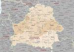 bielorussia: carta geografica mappa russa