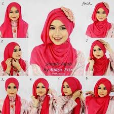 Cara Memakai Jilbab Pashmina Sifon