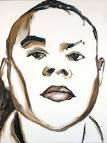 This is the first painting I've done since taking in the Marlene Dumas show ... - pauldoddcrimeface2009lg