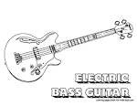 Bass Guitar coloring page