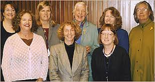 They are, from left, Ruth Greenblatt, Barbara Gerbert, Sally Marshall, Amy Levine, Virginia Olesen, Ruth Weiller, Mary Croughan and Diane Wara. - cacsw315