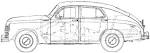 CAR blueprints - 1948 GAZ M20 Pobeda Sedan blueprint