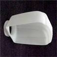 Art Deco Milk Glass Bathroom Light Fixture Slip Shade | eBay