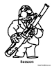 Bassoon coloring page
