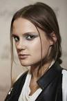 ... beauty: Double braids and graphic blue liner at Jean-Pierre Braganza - Jean-Pierre-Braganza-Spring-2013-makeup-backstage-beauty-600x900