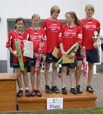 Siegerehrung der weiblichen C-Jugend: 3. Platz VfL Kirchen v.l.: Theresa Halbe, Paulina Pfeifer, Laura Ruppelt, Nele Stang, Josefine Pfeifer