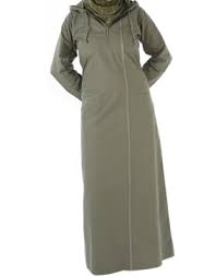 Leisure Abaya / jilbab with Charcoal Stripe - Islamic Clothing ...