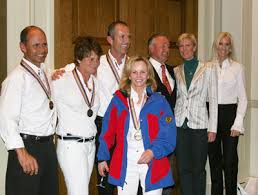 Karin Offield and Tamara Gerber with Dressage Team: \u0026gt; Steffen Peters, Leslie Morse, Guenter Seidel, Debbie McDonald, ... - Karin-Offield-Tamara-Gerber