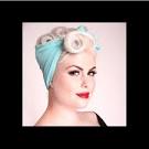 Foulard bleu clair Bettie Page