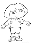 Dora coloring page