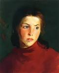 Robert Henri >> Irish Girl (Mary Lavelle) | (öl, Gemälde,