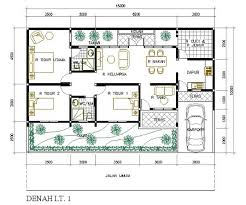 konsep denah rumah 1 lantai � Desain tipe rumah