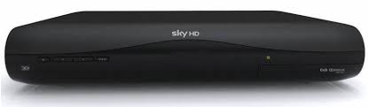 Sky DRX 595 HD Box, Standard Sky box, front view, to watch sky tv in Italy