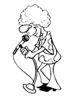 Singing coloring page
