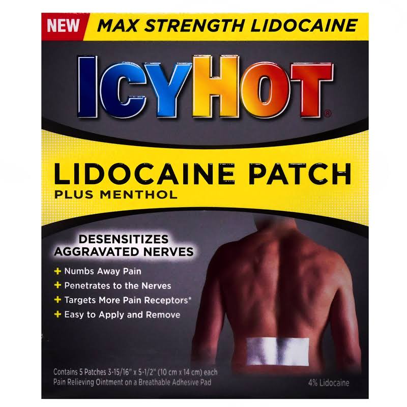041167172018 UPC Icy Hot With 4 Lidocaine Patch Plus Menthol UPC