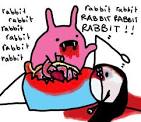 art, bunny, funny, twisted - via Daymix