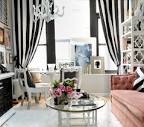 Stylish Delightful Living Room Gray Black White Pink Feminine ...