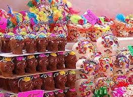 chocolate and sugar skulls "calaveritas"