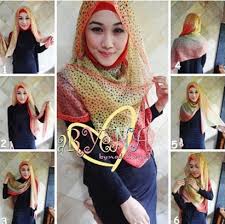 Kreasi Jilbab Segi Empat Simple dan Menarik