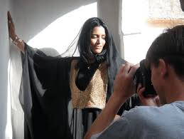 Fashion students at university design abayas