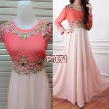 Jual Baju Gamis Pesta Maura Peach P1071 - Murah Meriah Mewah ...